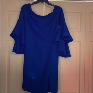 Blue Off the Shoulder Dress size 6.